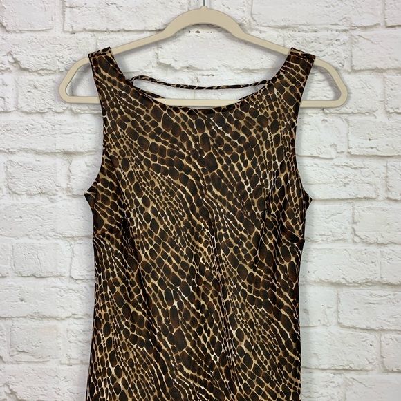 Fattaneh Bahari Laced Back Animal Print Midi Dress - Picture 3 of 8